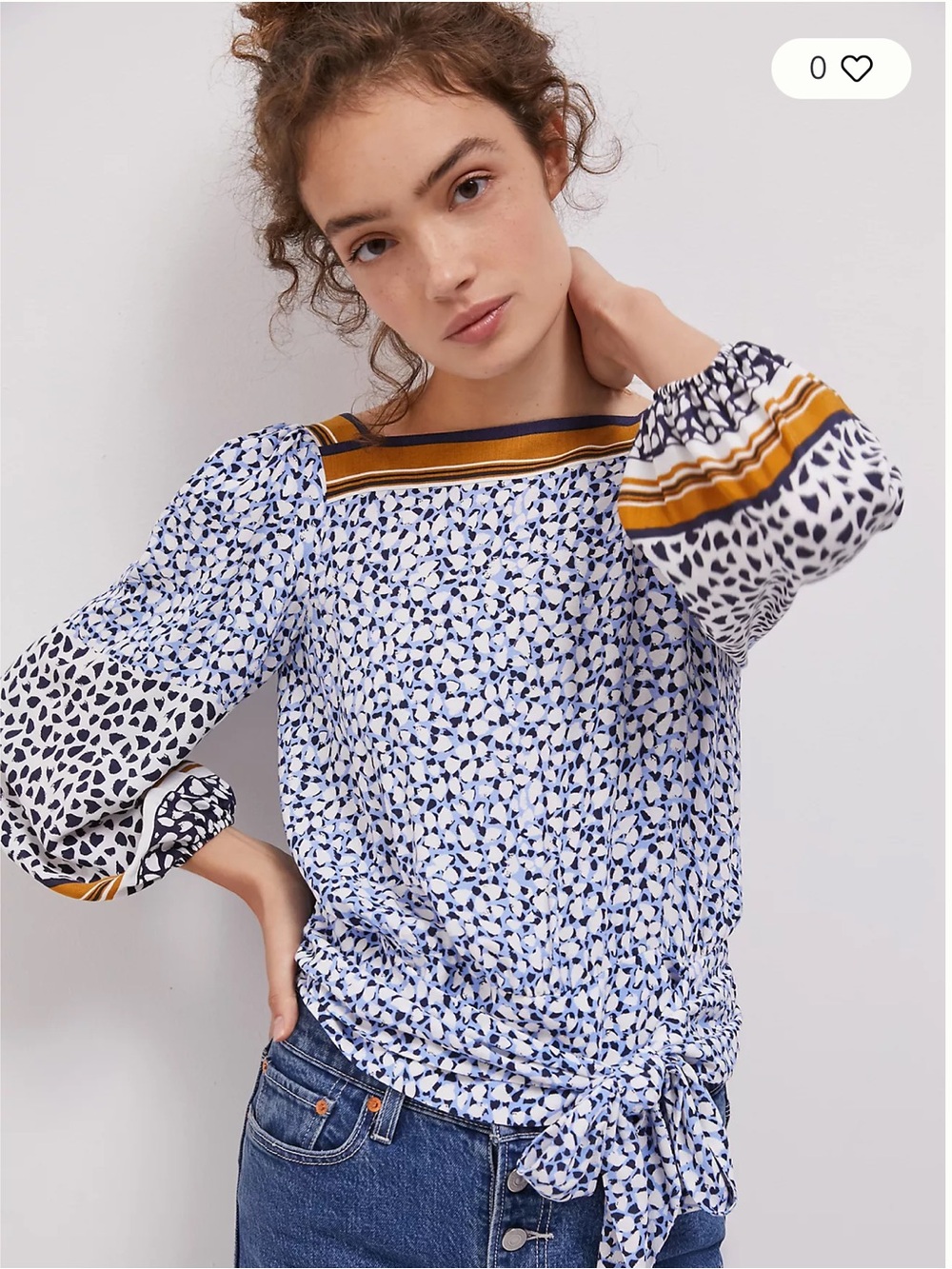 🧡 Maeve by Anthropologie Philippe Blouse | XS | Mixed Print